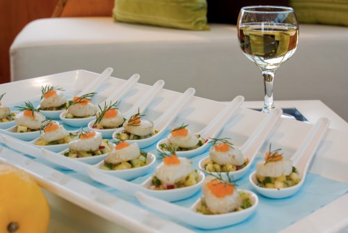 Scallop-Canapes-500×334 Shared Christmas Cruise on Syndey Harbour